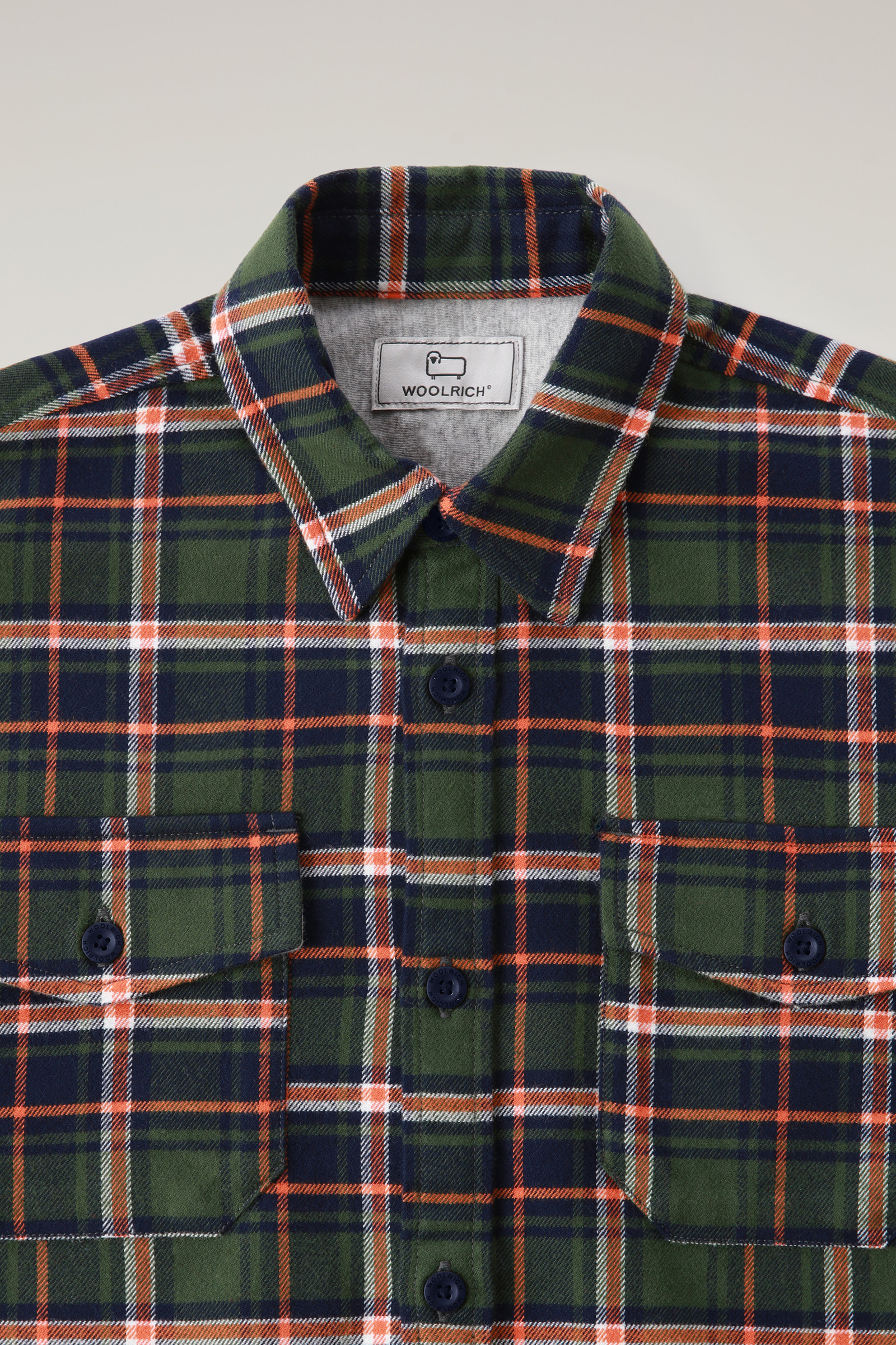 Boys' Check Flannel Shirt Green photo 3 | Woolrich