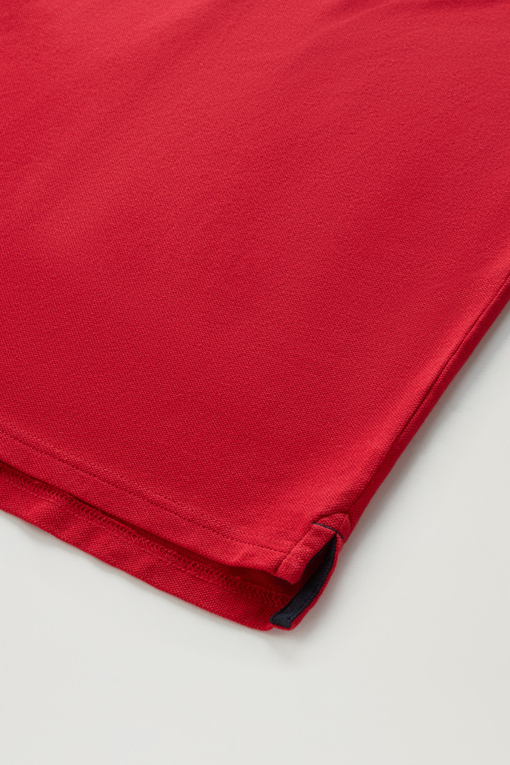 Polo-Shirt aus Piqué aus reiner Baumwolle Rot photo 7 | Woolrich