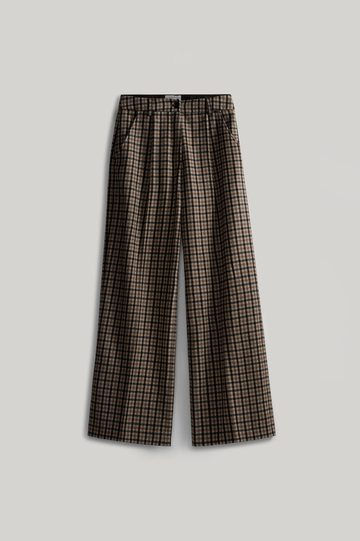 Check Pants in Italian Wool Blend - Daniëlle Cathari / Woolrich Brown photo 3 | Woolrich