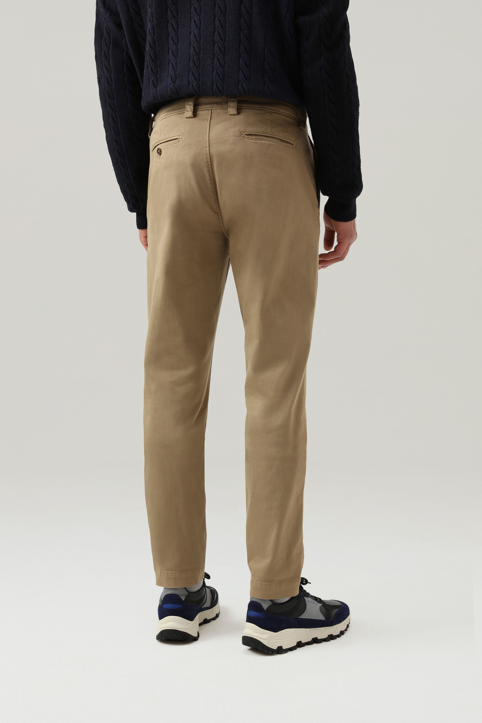 Men's Stretch Cotton Chino Pants Beige | Woolrich USA