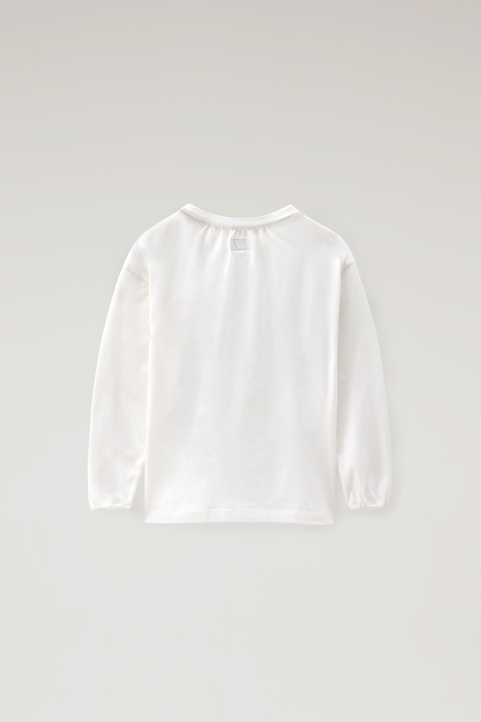 Girls' Logo Tee in Organic Cotton White photo 2 | Woolrich