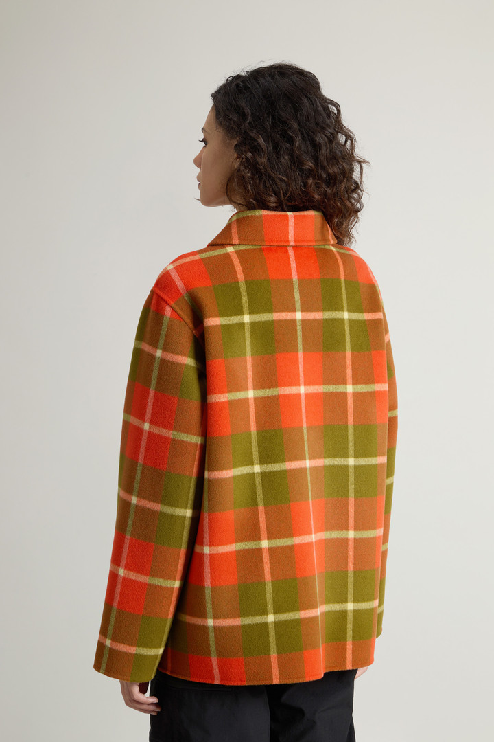 Jacket in Pure Virgin Wool with Checked Pattern Orange photo 3 | Woolrich