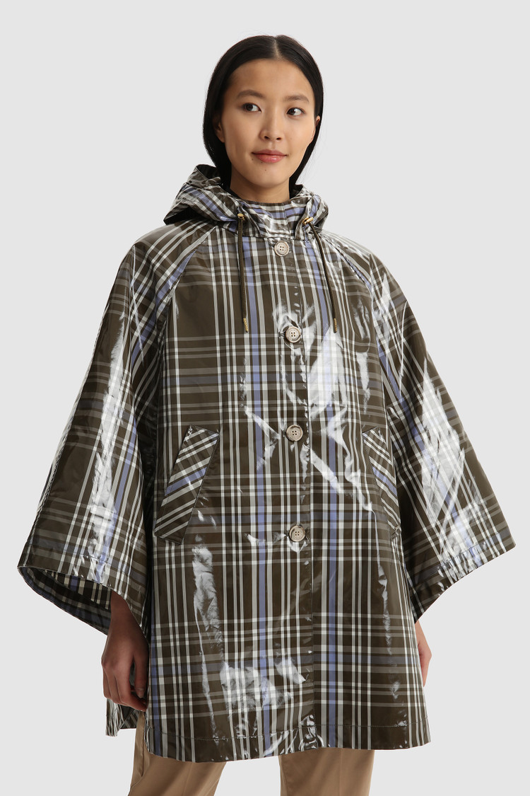 Hawthorn Check hooded cape