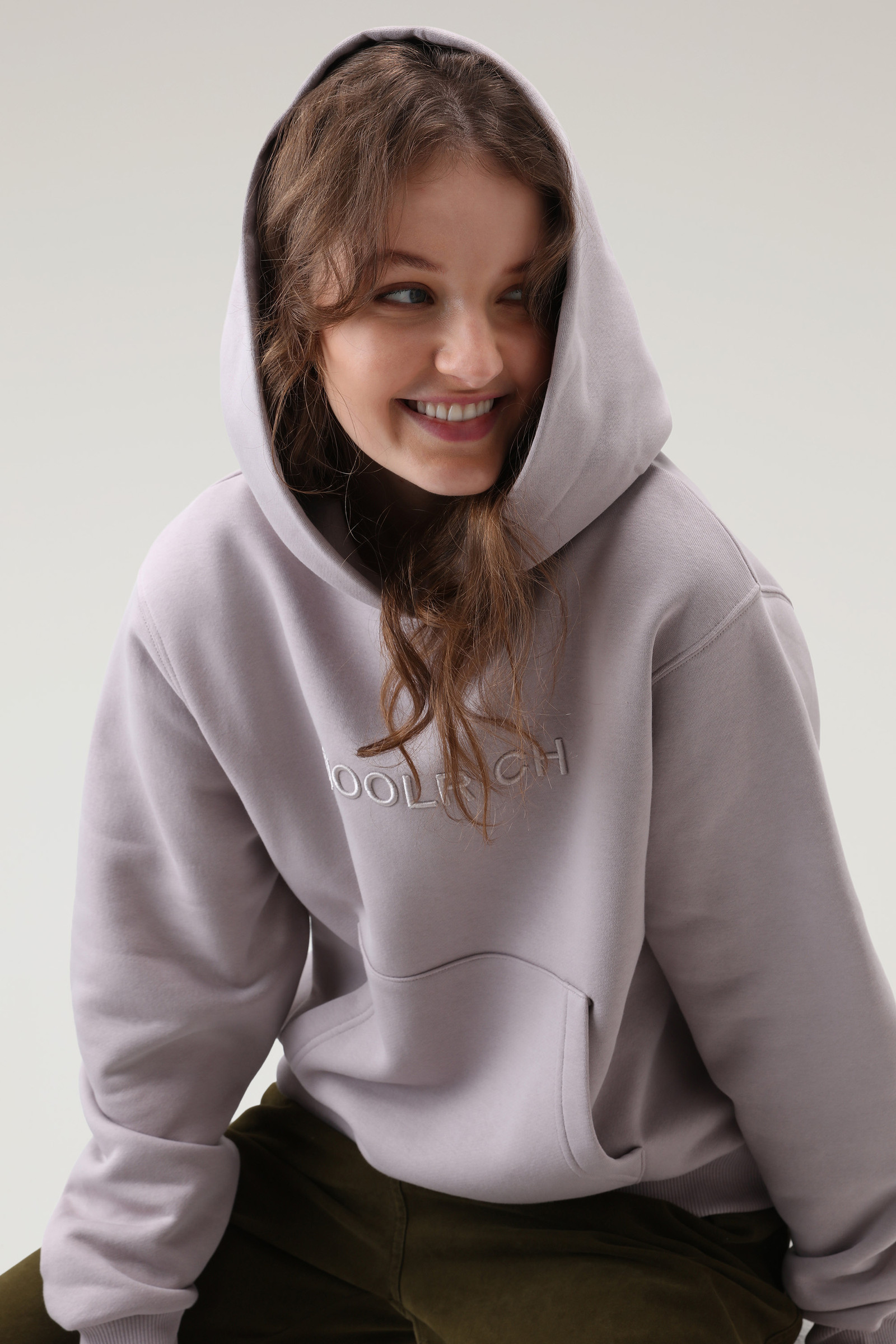 Logo Fleece Hoodie Lilac photo 4 | Woolrich