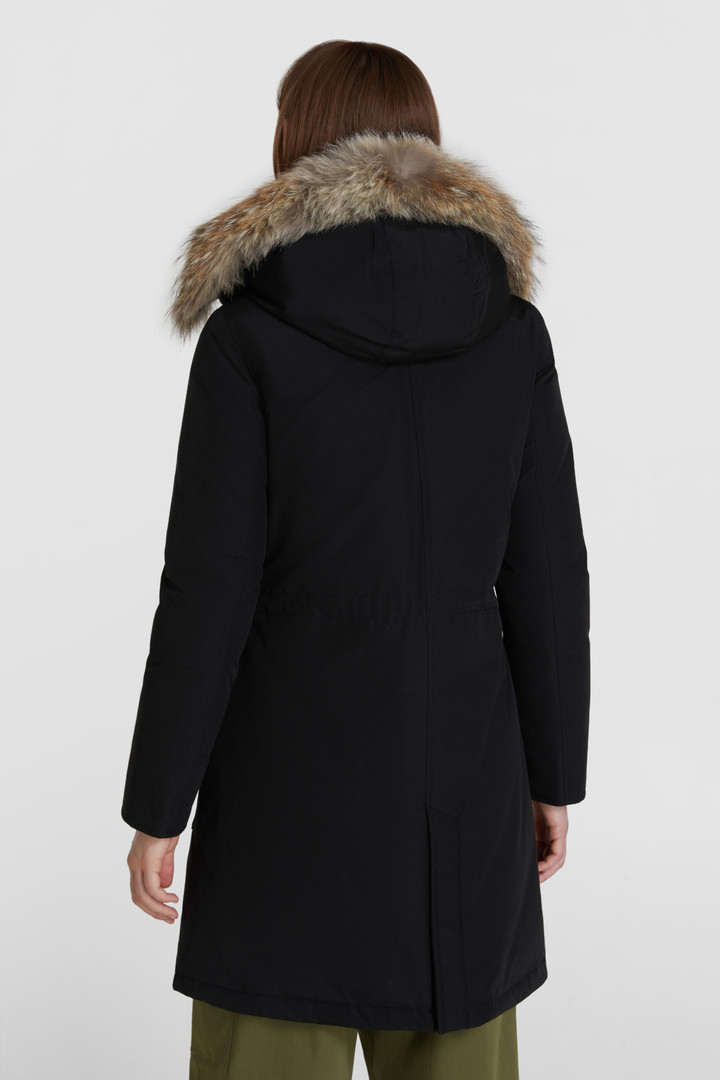 Lange Arctic Parka met coyotebont