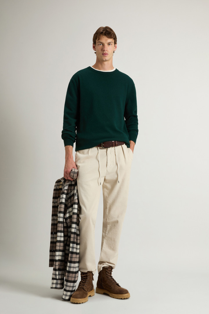 Pure Wool Crewneck Sweater Green photo 2 | Woolrich