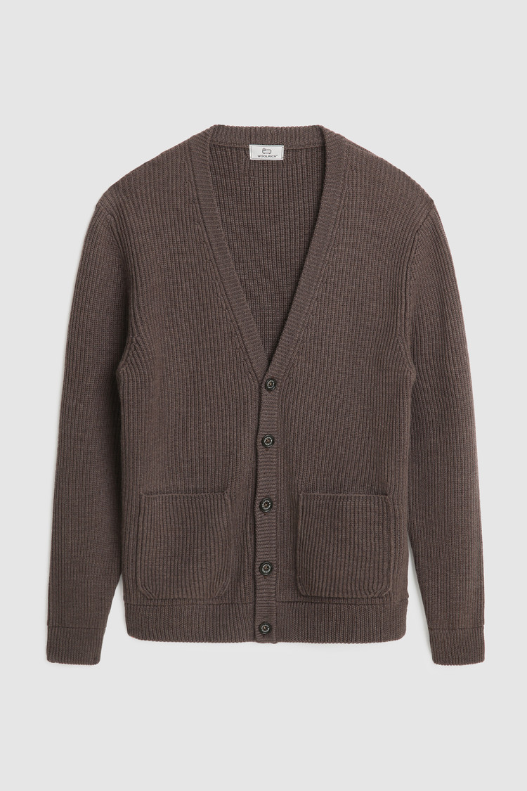 Ribbed Merino wool Cardigan