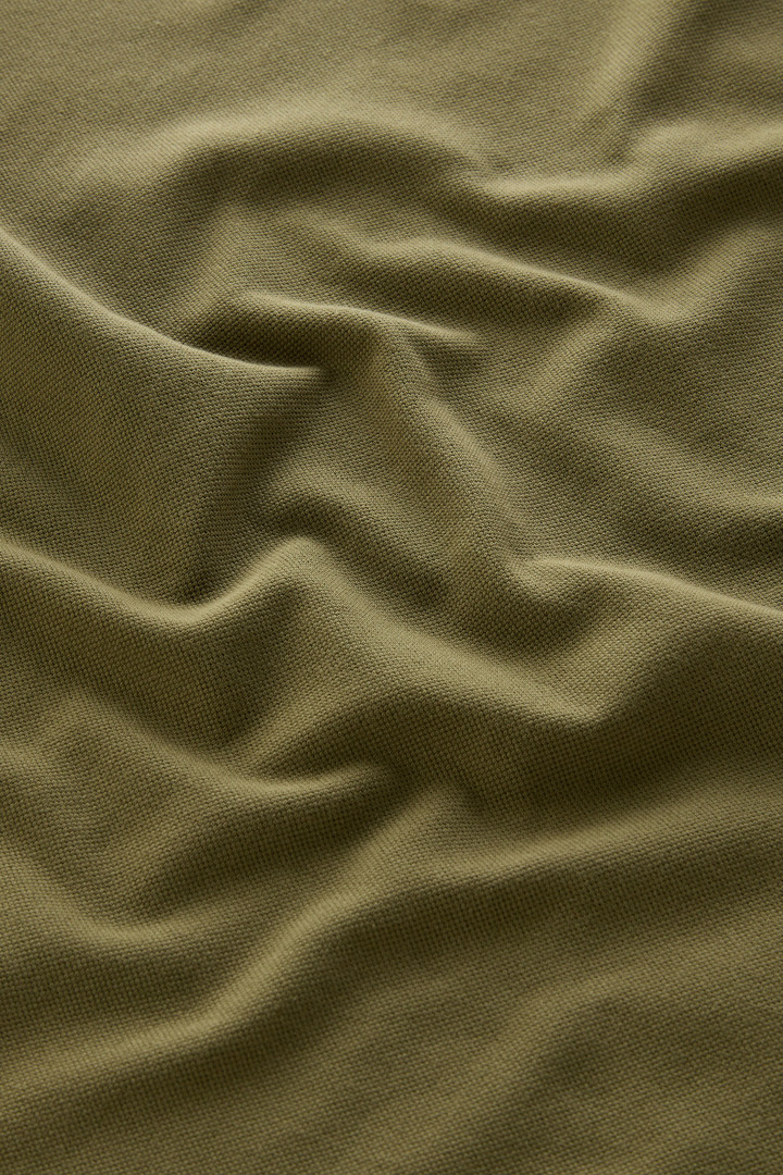 Polo-Shirt aus Piqué aus reiner Baumwolle Grün photo 8 | Woolrich