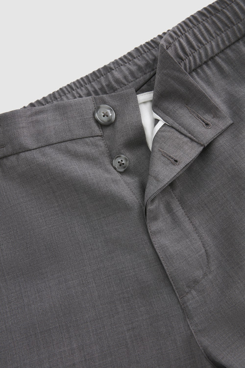 Pantaloncini Cargo in fresco lana grigio photo 2 | Woolrich