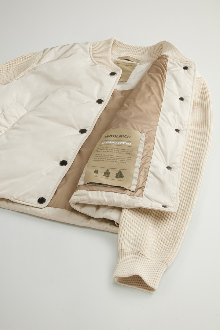 Nylon Hybrid Bomber White photo 9 | Woolrich