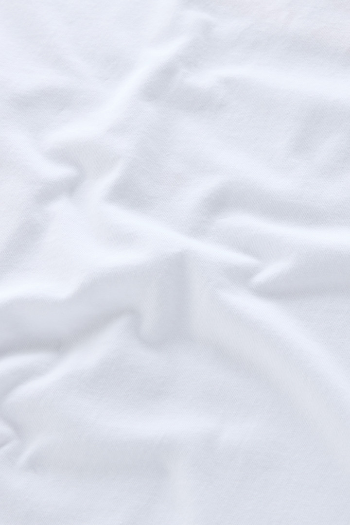 T-Shirt aus reiner Baumwolle mit Stickerei Weiß photo 7 | Woolrich