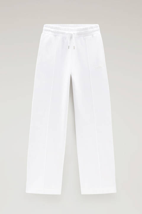 Wide Leg Sweatpants in Pure Cotton White photo 2 | Woolrich