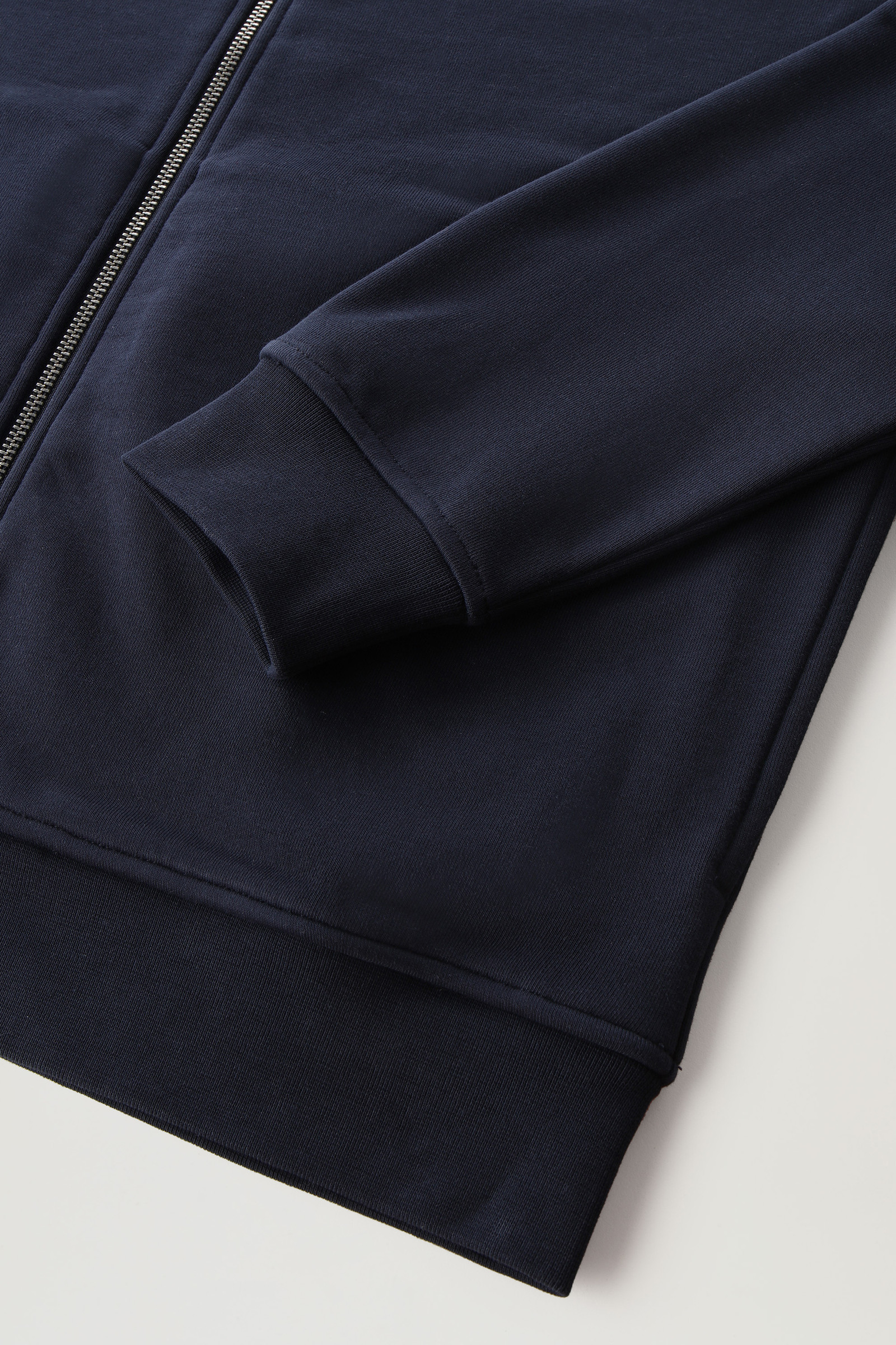 Klassieke sweater met volledige rits van een katoenmix blauw photo 8 | Woolrich