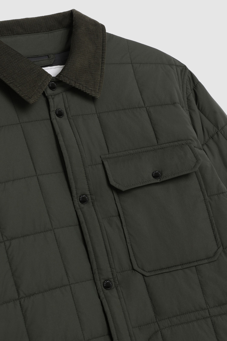 Wattiertes Overshirt Hunt aus Stretch-Stoff