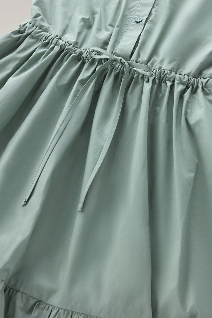 Kleid aus reiner Baumwollpopeline mit Rüschen Grün photo 3 | Woolrich