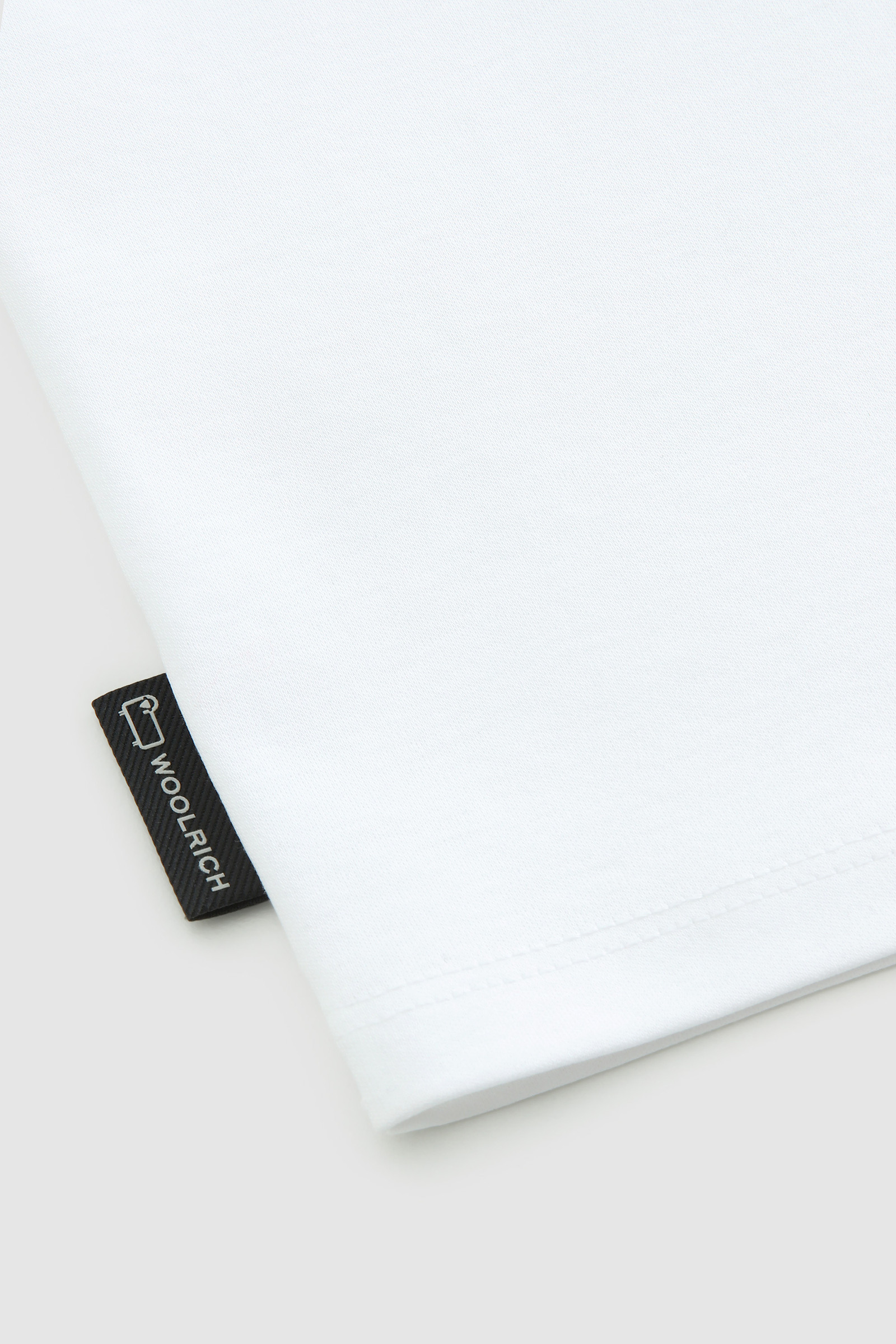 Stretch cotton t-shirt with embossed vintage logo White photo 6 | Woolrich