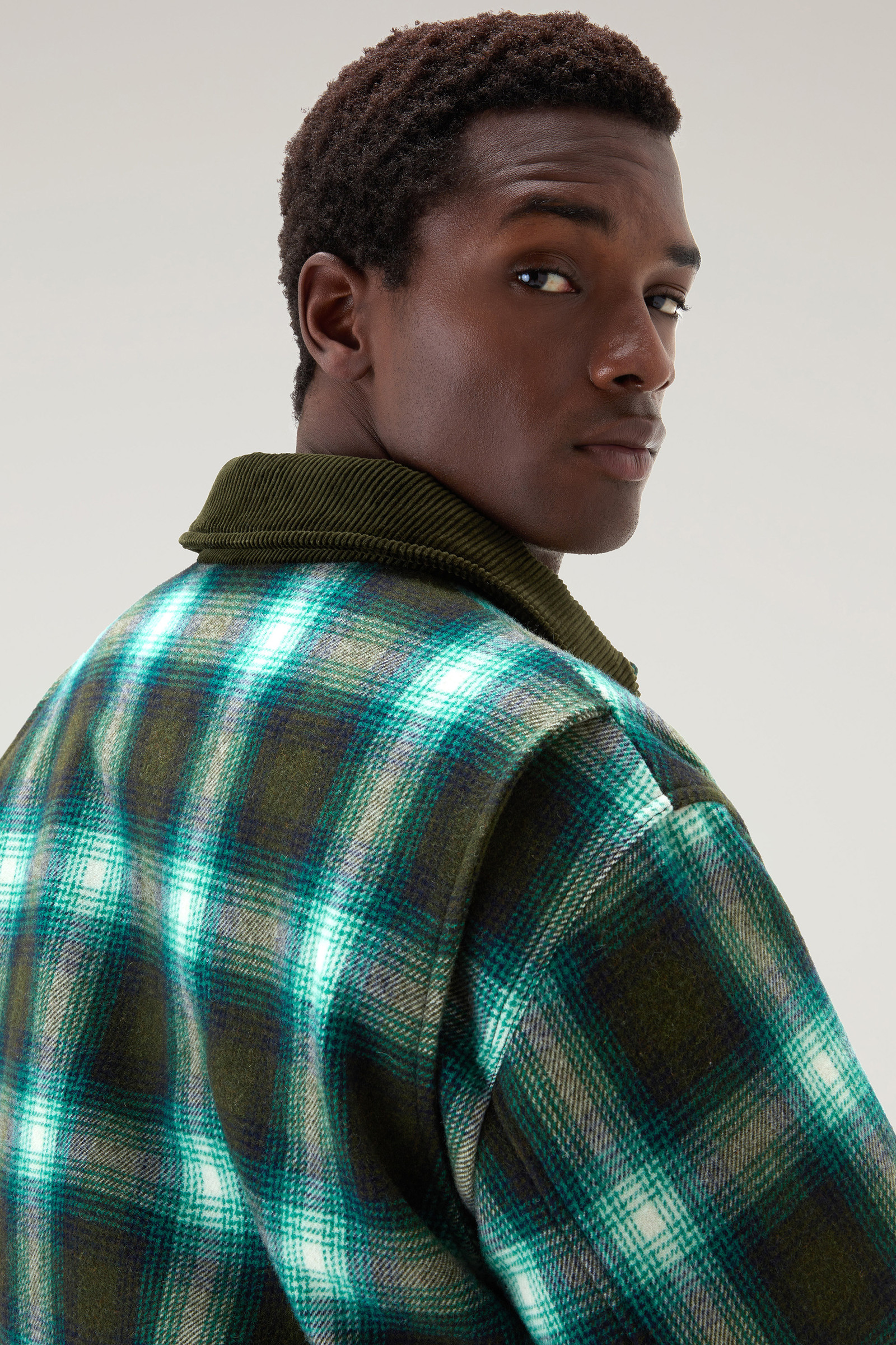 Veste Trucker en laine mélangée recyclée rembourrée multicolore photo 4 | Woolrich
