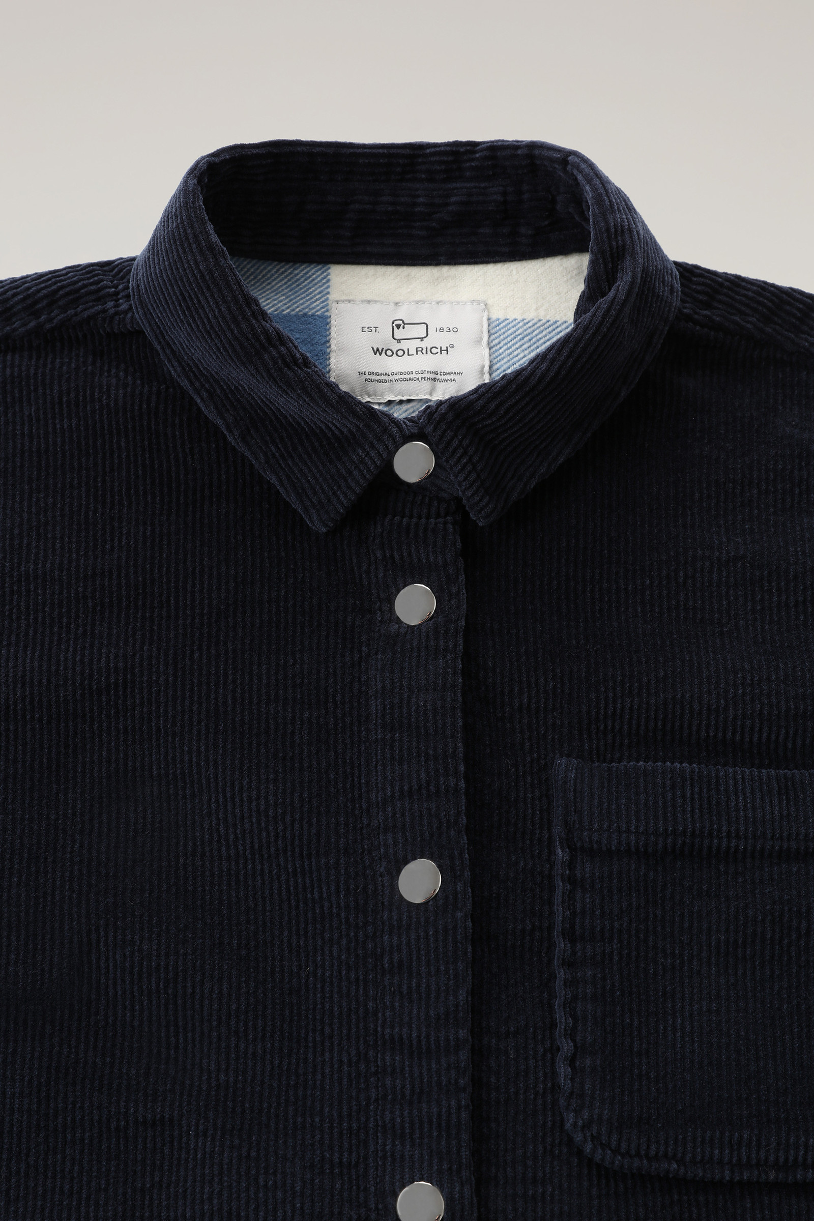 Girls' Corduroy Overshirt Blue photo 3 | Woolrich