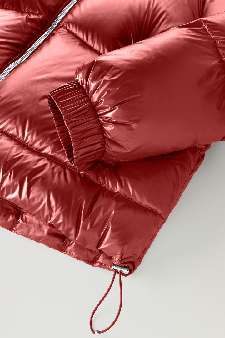 Aliquippa Short Down Jacket in Glossy Nylon Red photo 5 | Woolrich