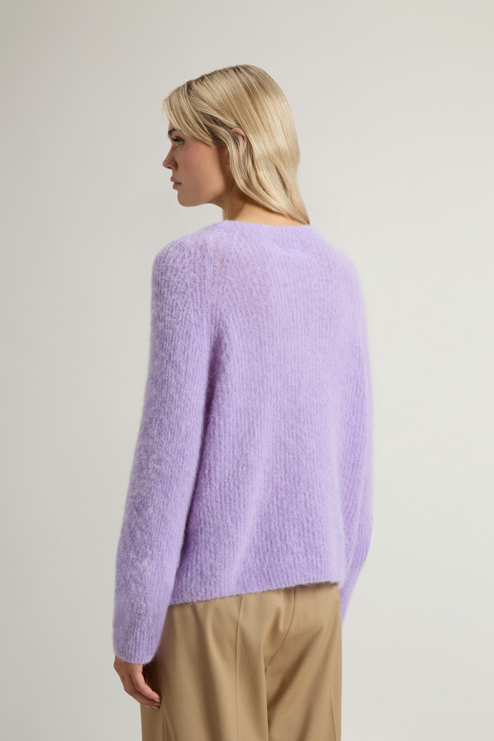Stückgefärbter Pullover mit Rundhalsausschnitt aus Alpaka-Wollmischung Violett photo 3 | Woolrich