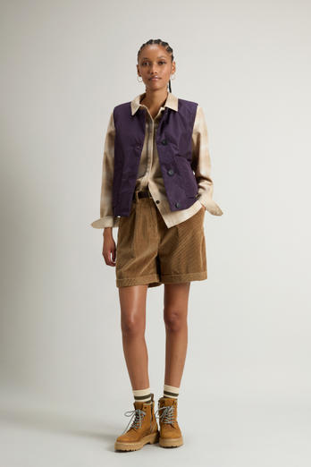 Crewneck Nylon Vest Purple | Woolrich