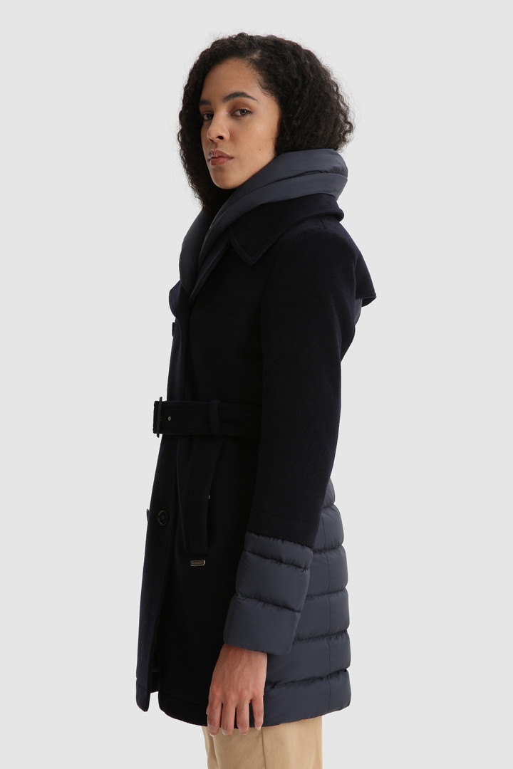 Trench-coat Kuna en laine mélangée italienne avec ceinture
