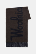 Écharpe en pure laine vierge avec grand logo