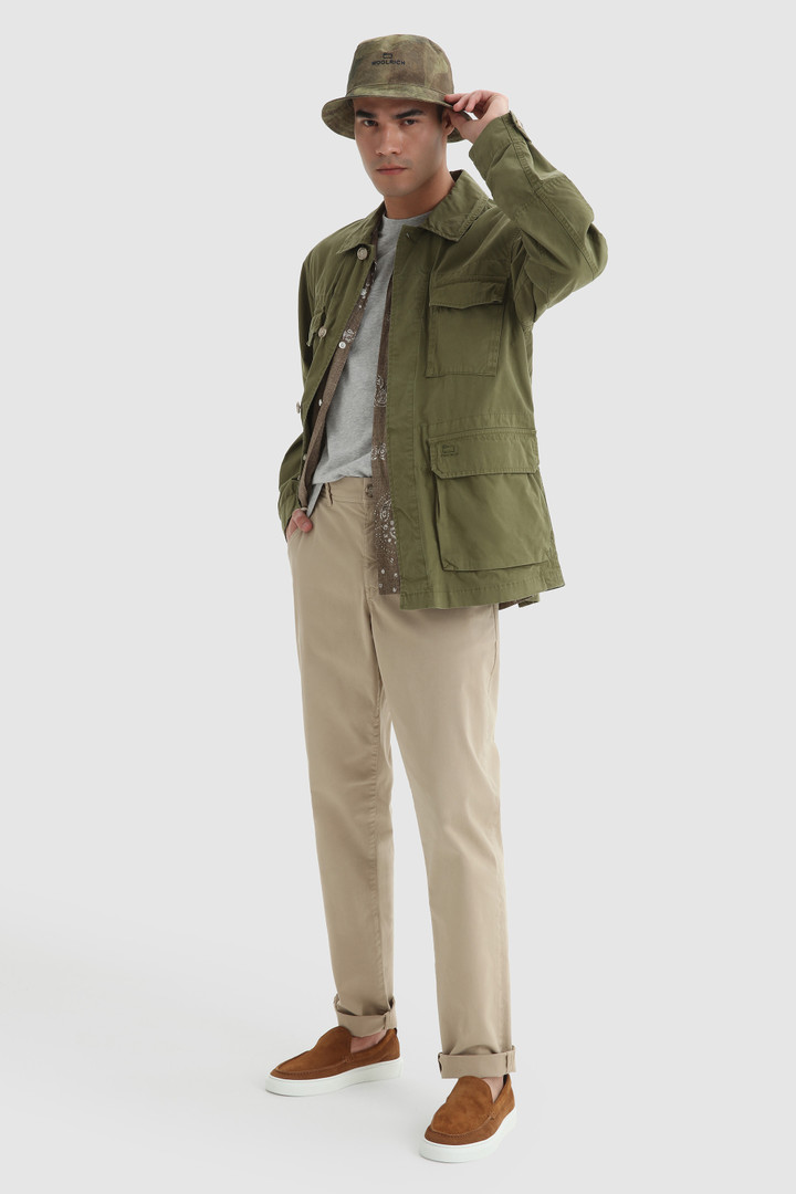 Crew Field Jacket in Soft Garment-Dyed Cotton Green photo 2 | Woolrich