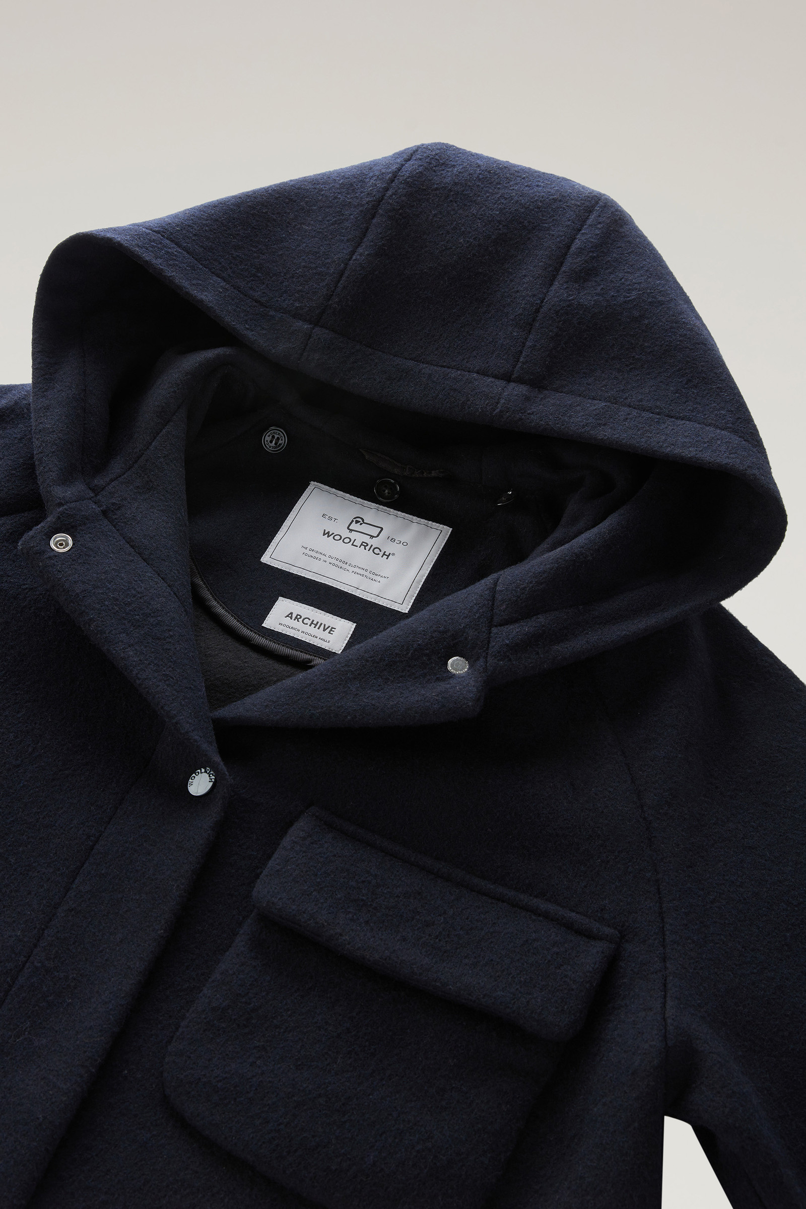 Sideline Parka 2-en-1 en laine mélangée recyclée Manteco bleu photo 7 | Woolrich