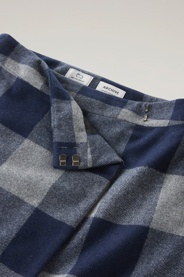 Check Shirt in Italian Wool Blend Blue photo 3 | Woolrich