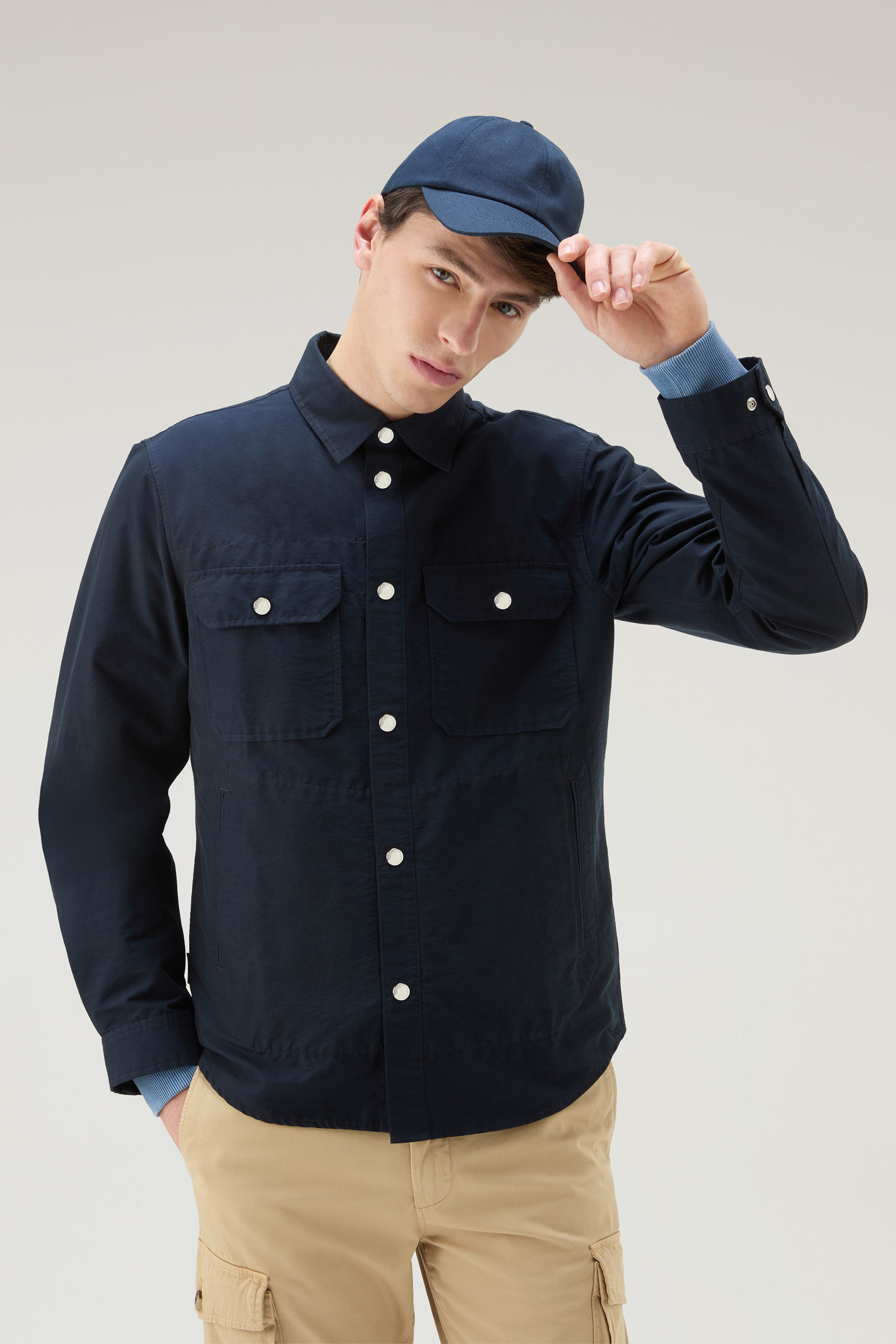 Overshirt Cruiser aus leichtem Eco Ramar blau | Woolrich