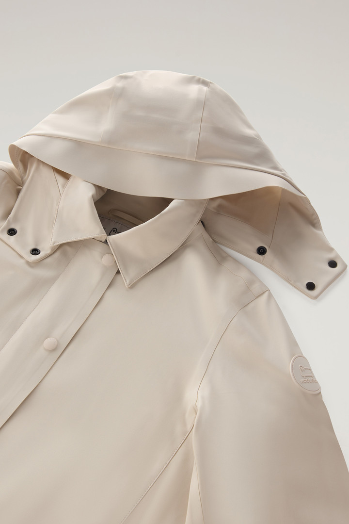 High Tech Nylon Trench Coat with Detachable Hood Beige photo 7 | Woolrich