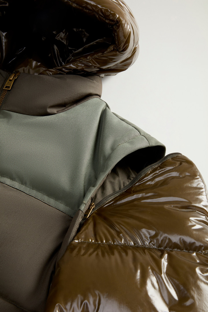 Hybrid Down Jacket with Removable Sleeves and Hood Green photo 3 | Woolrich