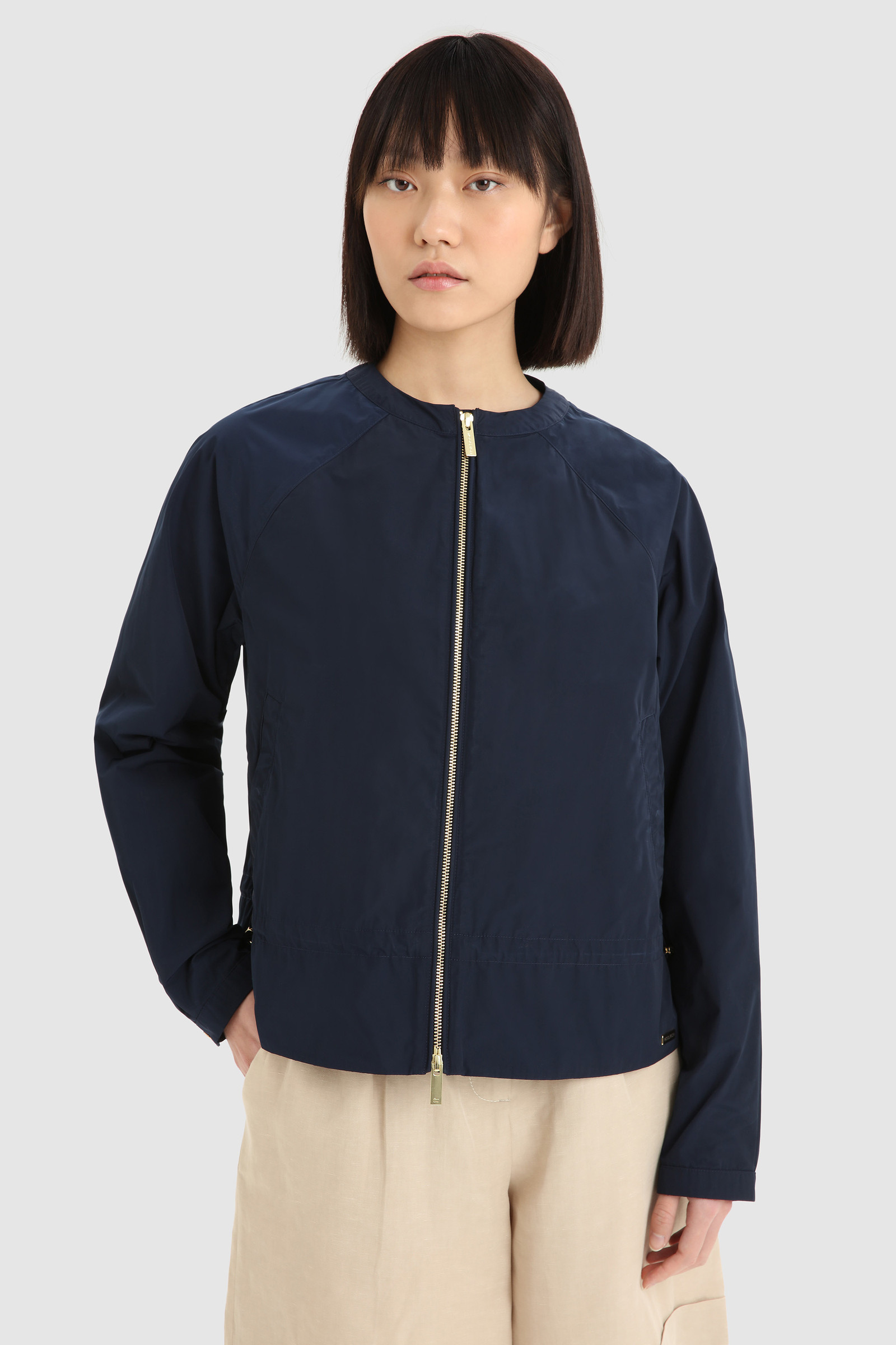 City Light Bomber with Drawstring Blue | Woolrich