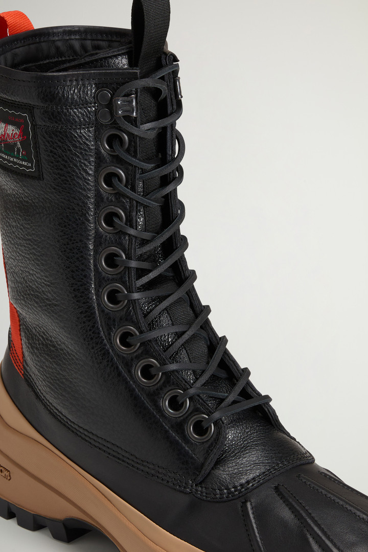 Leather Hiking Ankle Boots by Todd Snyder Black photo 5 | Woolrich