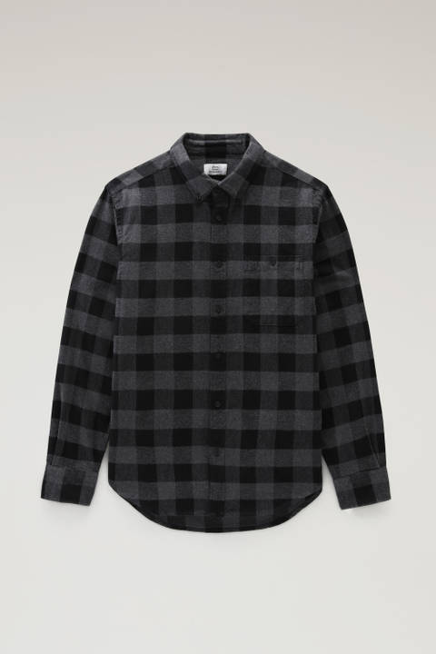 Trout Run Flannel Check Shirt Black | Woolrich