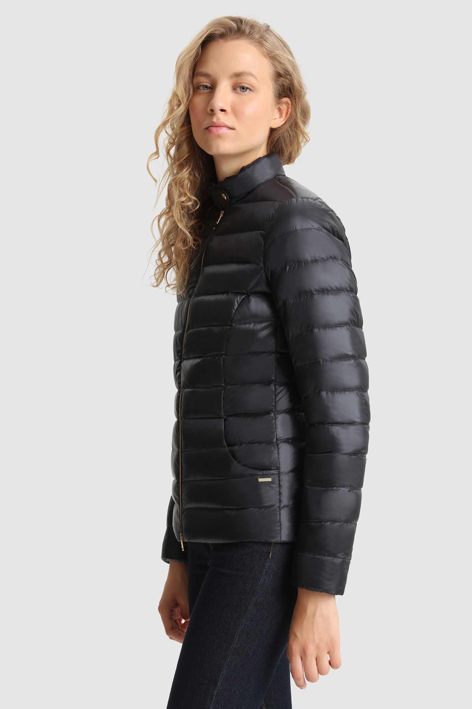 womens nylon quilted jacket