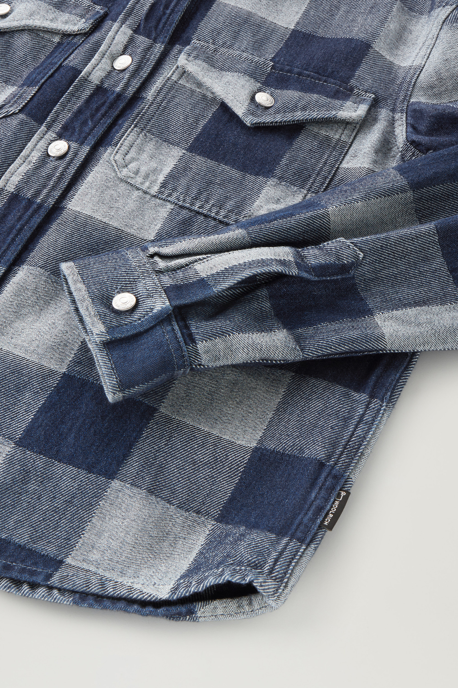 Check Shirt in Pure Cotton Denim Blue photo 7 | Woolrich