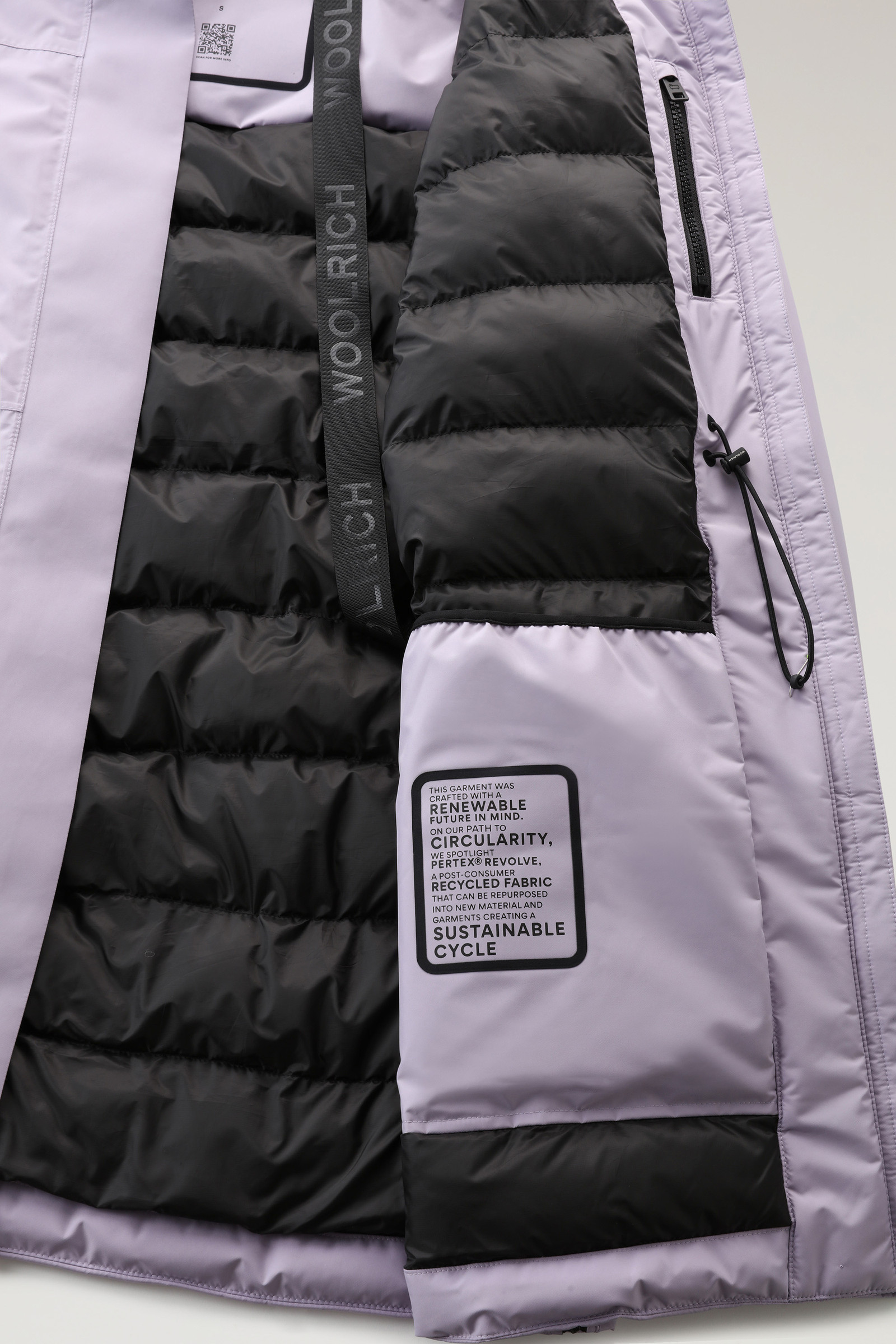 Harveys Waterproof Parka in Pertex Revolve Lilac photo 11 | Woolrich