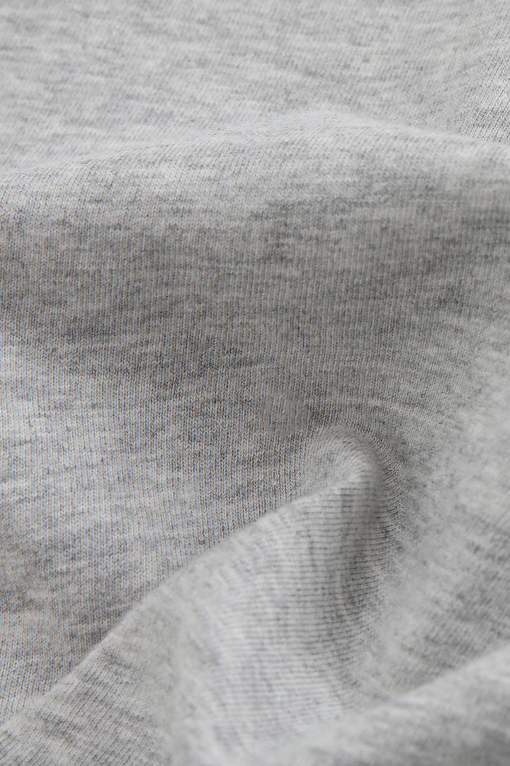 Boy's Organic Cotton Tee with Logo Grey photo 5 | Woolrich
