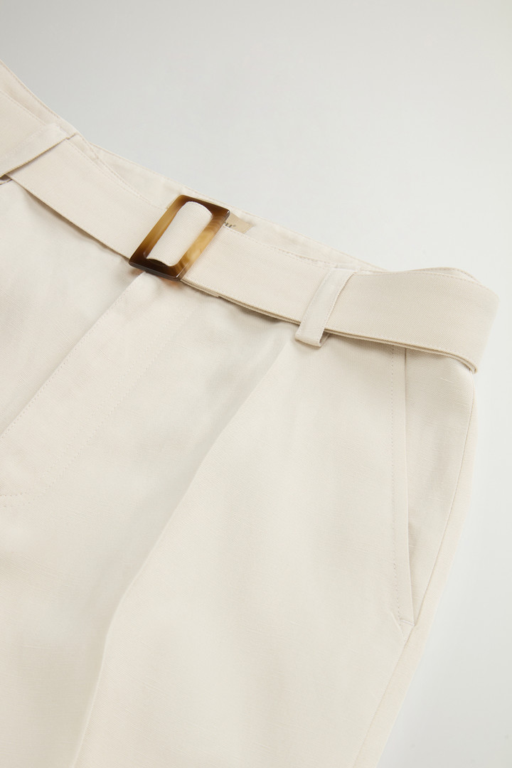 Garment-Dyed Linen-Blend Pants Beige photo 6 | Woolrich