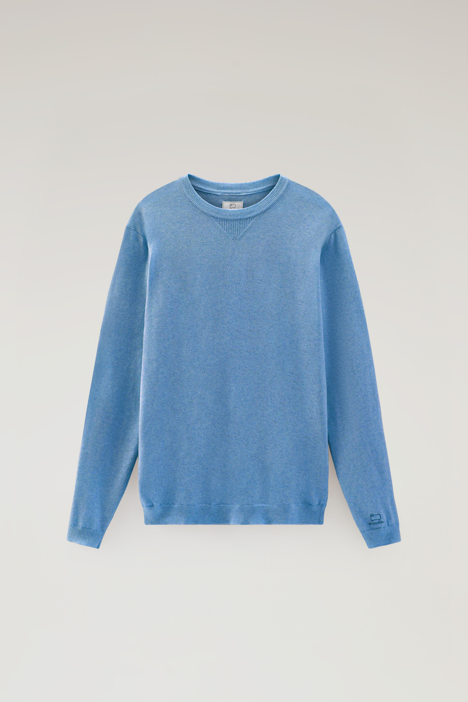 Men's Pure Cotton Crewneck Sweater Blue