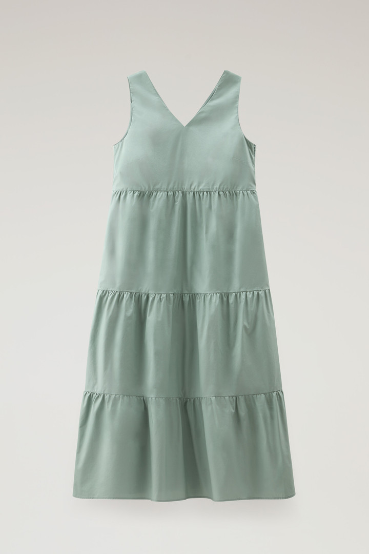 Long Dress in Pure Cotton Poplin Green photo 5 | Woolrich
