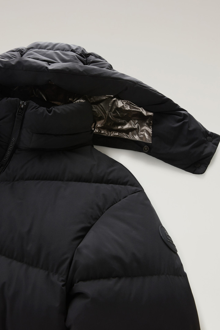 Stretch Nylon Down Jacket with Detachable Hood Black photo 3 | Woolrich