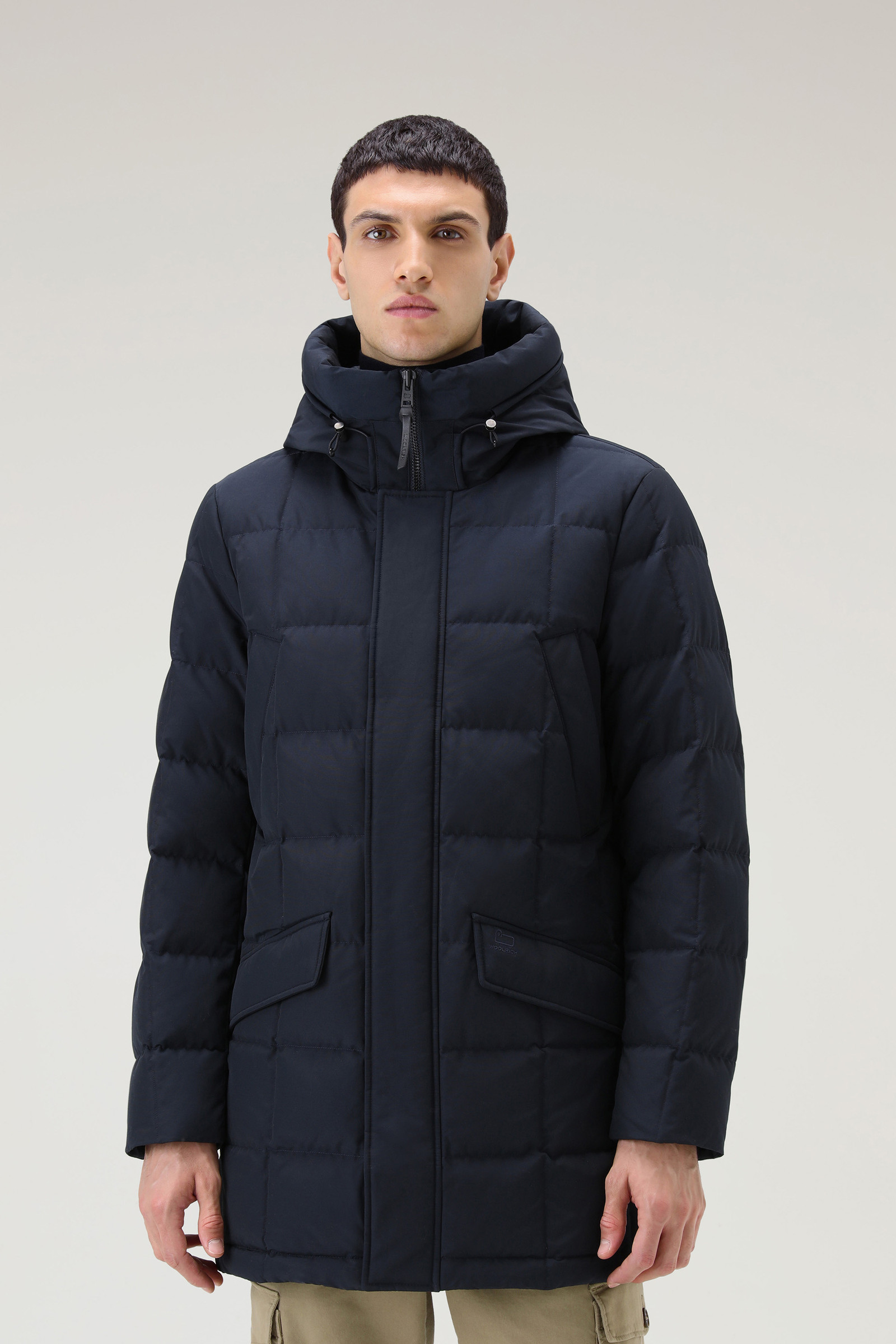 Men's Blizzard Parka in Ramar Cloth with Square Quilting Blue | Woolrich UK