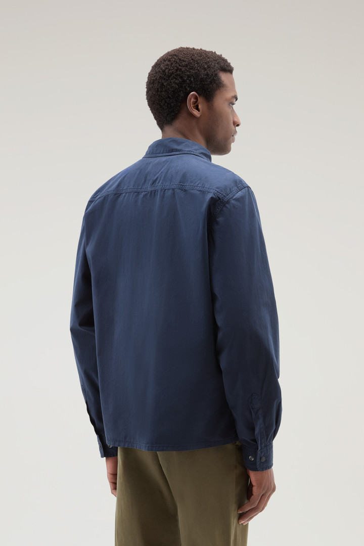 Garment-Dyed Overshirt in Pure Cotton Blue photo 3 | Woolrich