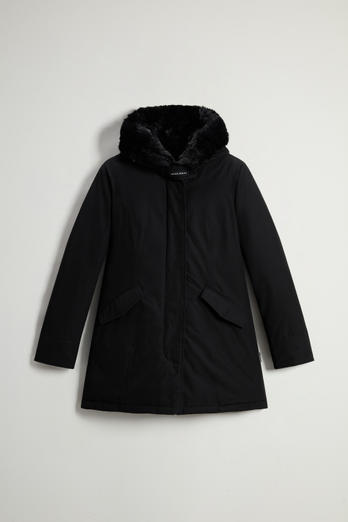 Beaker Parka met imitatiebont in Ramar Cloth Zwart photo 1 | Woolrich