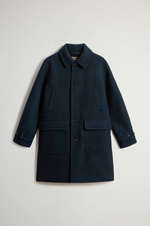 Melton Virgin Wool Blend Coat Blue photo 2 | Woolrich