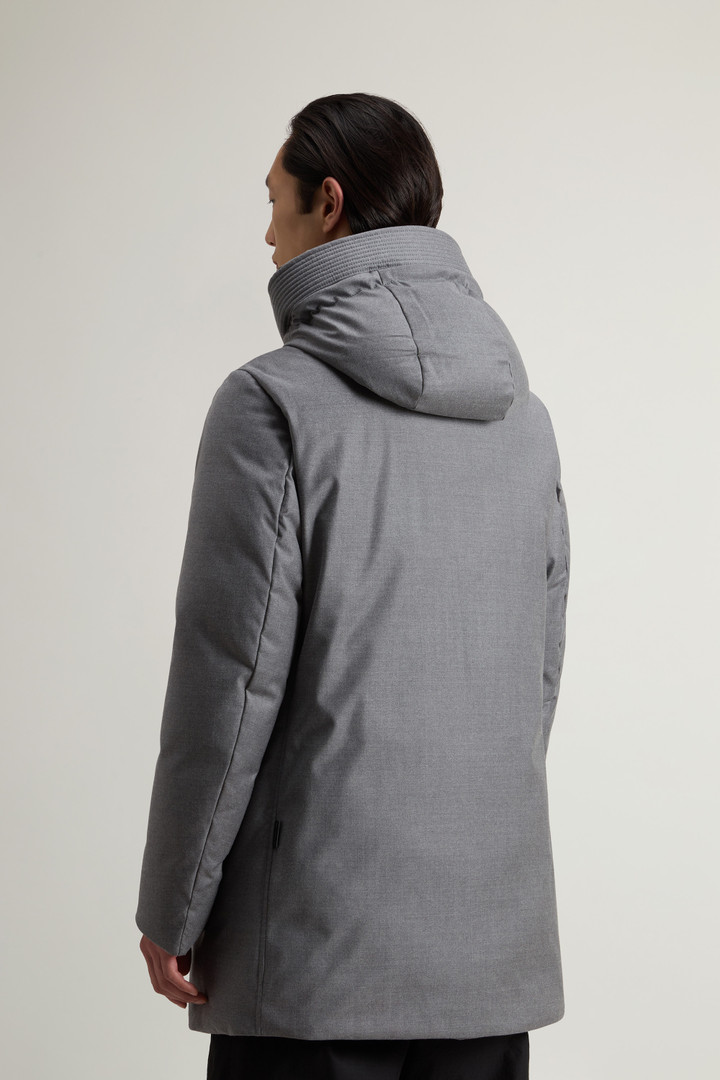 Parka in Italian Wool and Silk Blend Crafted with a Loro Piana Fabric Gray photo 3 | Woolrich