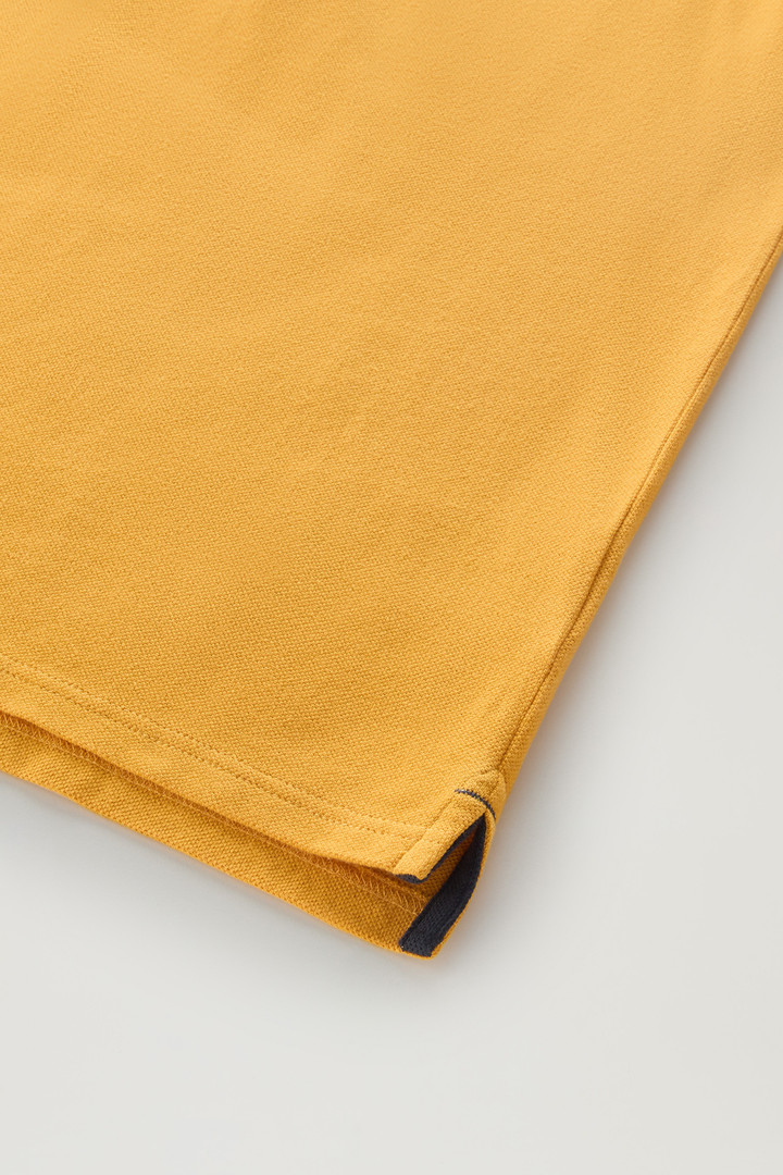 Piquet Polo Shirt in Pure Cotton Yellow photo 7 | Woolrich